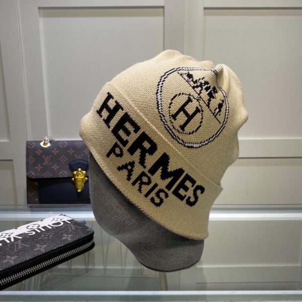 réplica,joyas,joyería,1:1,replica,fake,lujo,barato Hermes último gorro de punto de lana, unisex.