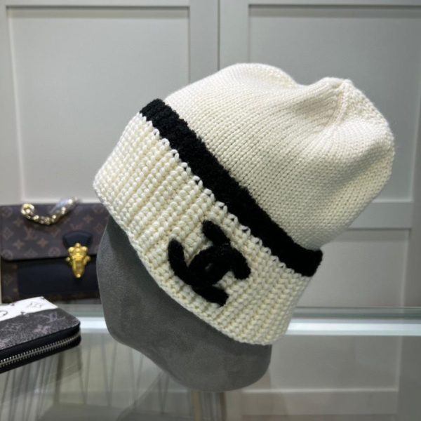 réplica,joyas,joyería,1:1,replica,fake,lujo,barato Gorro color block de otoño e invierno de Chanel