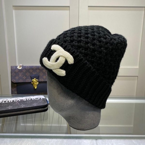 réplica,joyas,joyería,1:1,replica,fake,lujo,barato Gorro de lana Chanel otoño e invierno.