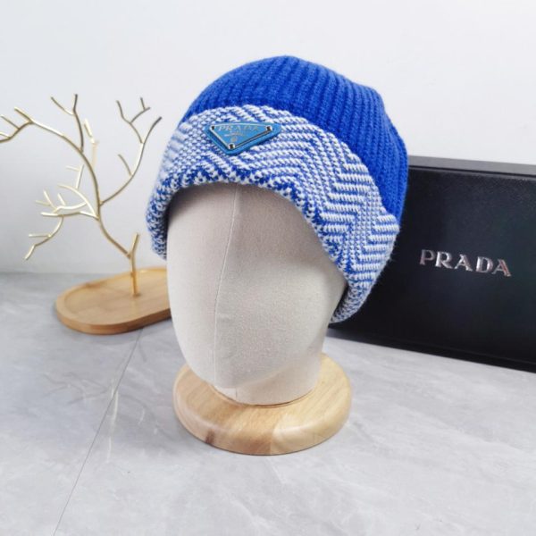 réplica,joyas,joyería,1:1,replica,fake,lujo,barato Gorro con protección para los oídos tejido otoño e invierno versión de alta calidad de Prada