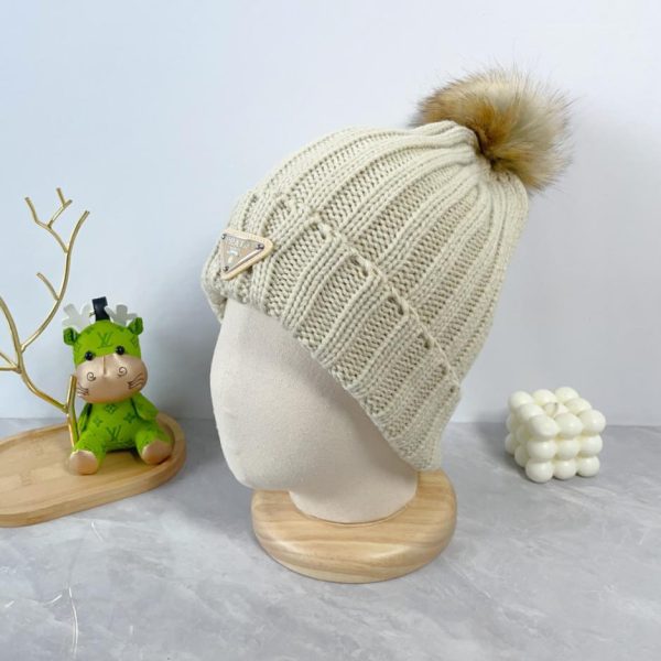 réplica,joyas,joyería,1:1,replica,fake,lujo,barato Prada último gorro de punto de lana