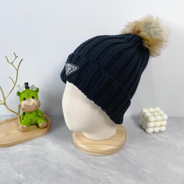 réplica,joyas,joyería,1:1,replica,fake,lujo,barato Prada último gorro de punto de lana