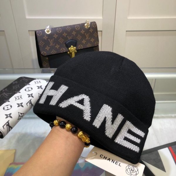 réplica,joyas,joyería,1:1,replica,fake,lujo,barato Gorro de punto de lana de cachemir de doble capa Chanel