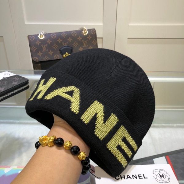 réplica,joyas,joyería,1:1,replica,fake,lujo,barato Gorro de punto de lana de cachemir de doble capa Chanel