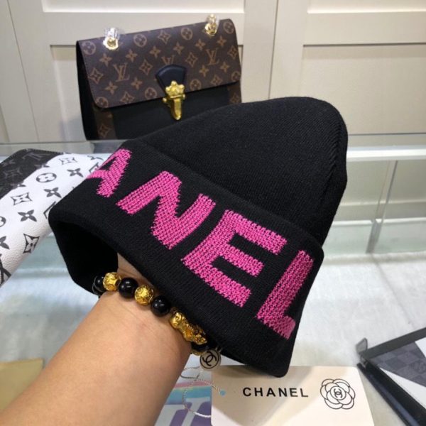 réplica,joyas,joyería,1:1,replica,fake,lujo,barato Gorro de punto de lana de cachemir de doble capa Chanel