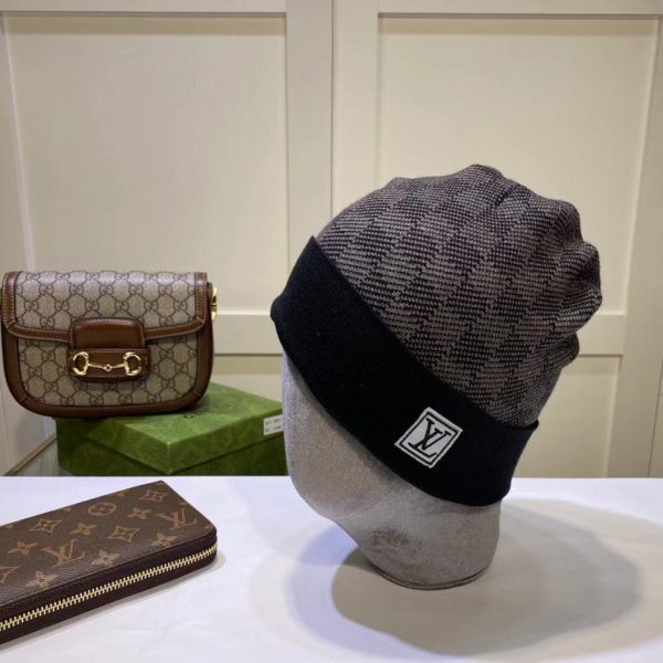 réplica,joyas,joyería,1:1,replica,fake,lujo,barato Gorro de punto Louis Vuitton de cachemira para hombre y mujer.