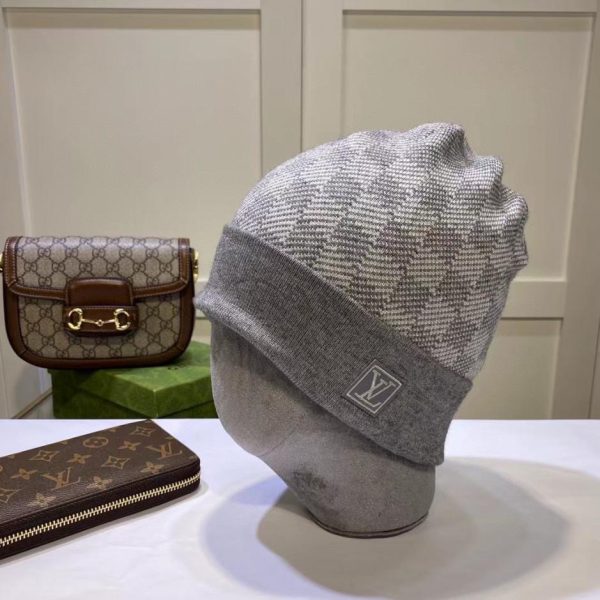réplica,joyas,joyería,1:1,replica,fake,lujo,barato Gorro de punto Louis Vuitton de cachemira para hombre y mujer.