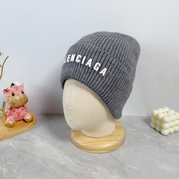 réplica,joyas,joyería,1:1,replica,fake,lujo,barato Balenciaga otoño e invierno nueva letra LOGO sombrero de lana