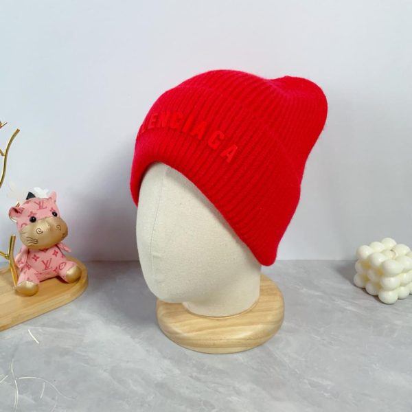 réplica,joyas,joyería,1:1,replica,fake,lujo,barato Balenciaga otoño e invierno nueva letra LOGO sombrero de lana