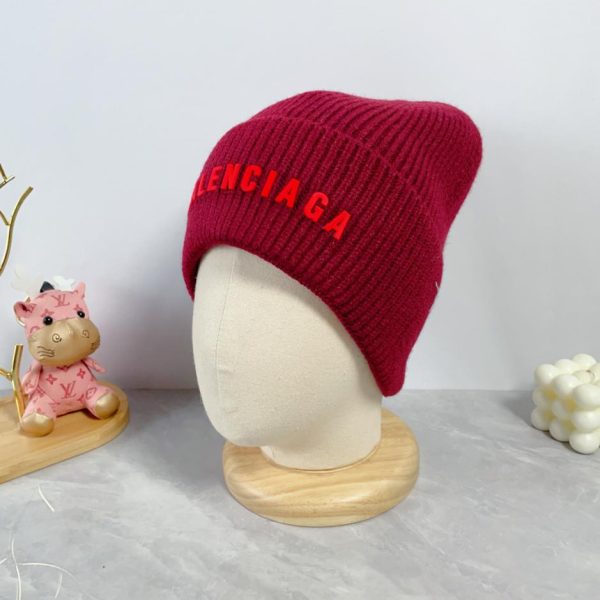 réplica,joyas,joyería,1:1,replica,fake,lujo,barato Balenciaga otoño e invierno nueva letra LOGO sombrero de lana