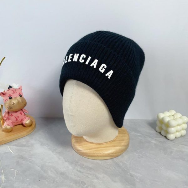 réplica,joyas,joyería,1:1,replica,fake,lujo,barato Balenciaga otoño e invierno nueva letra LOGO sombrero de lana