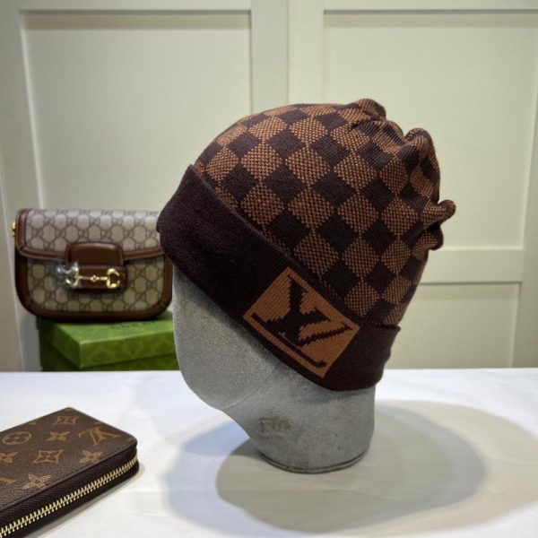 réplica,joyas,joyería,1:1,replica,fake,lujo,barato Gorro de punto Louis Vuitton de cachemira para hombre y mujer.