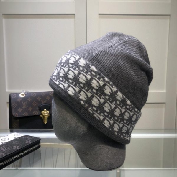 réplica,joyas,joyería,1:1,replica,fake,lujo,barato Gorro DIOR de doble capa de lana virgen y cachemira