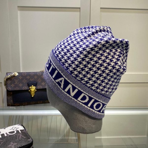 réplica,joyas,joyería,1:1,replica,fake,lujo,barato El último gorro de punto de lana con pata de gallo de Dior, unisex