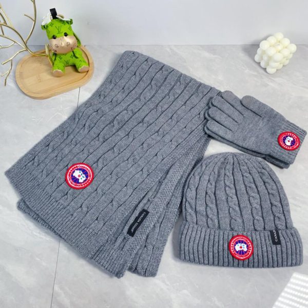 réplica,joyas,joyería,1:1,replica,fake,lujo,barato CANADA GOOSE [Bufanda, gorro y guantes de bolas de piel] Conjunto de tres piezas