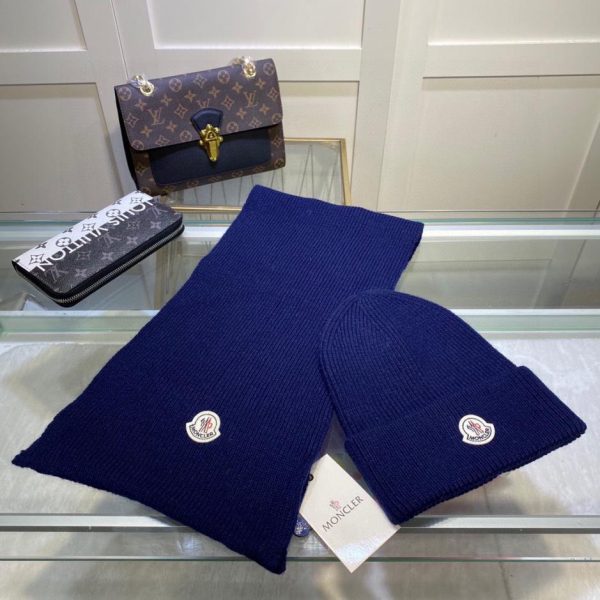 réplica,joyas,joyería,1:1,replica,fake,lujo,barato Conjunto clásico de gorro y bufanda MONCLER