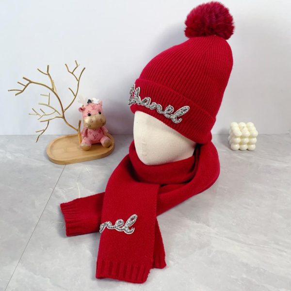 réplica,joyas,joyería,1:1,replica,fake,lujo,barato Gorro Chanel de dos piezas de lana