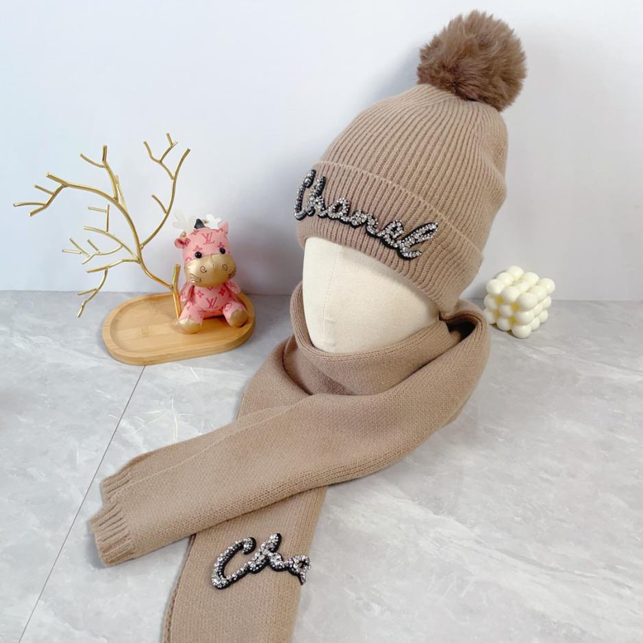 réplica,joyas,joyería,1:1,replica,fake,lujo,barato réplica,joyas,joyería,1:1,replica,fake,lujo,barato Gorro Chanel de dos piezas de lana