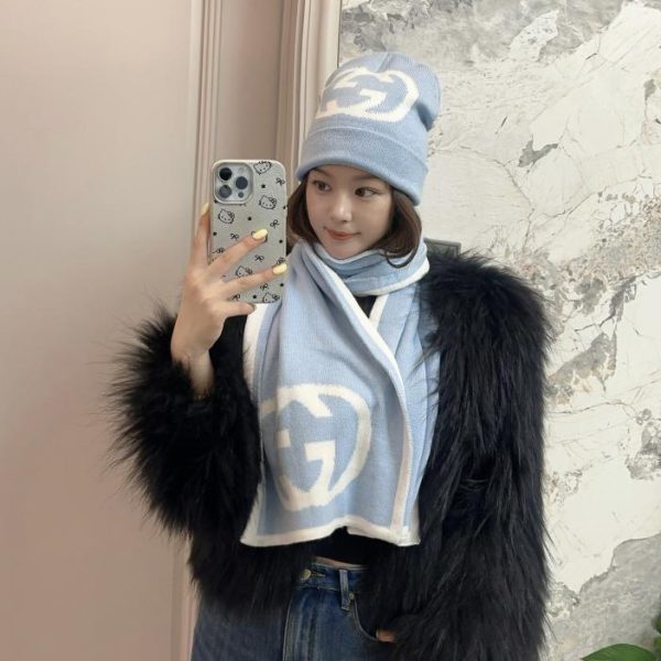 réplica,joyas,joyería,1:1,replica,fake,lujo,barato Gorros y bufandas de la serie de trajes de cachemira de lana nueva de GUCCI para hombres y mujeres