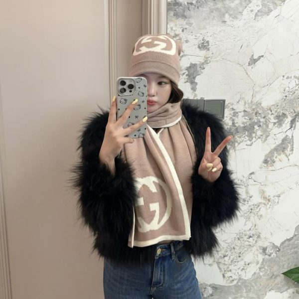 réplica,joyas,joyería,1:1,replica,fake,lujo,barato Gorros y bufandas de la serie de trajes de cachemira de lana nueva de GUCCI para hombres y mujeres