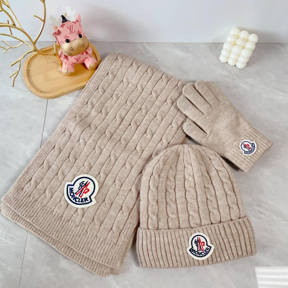réplica,joyas,joyería,1:1,replica,fake,lujo,barato réplica,joyas,joyería,1:1,replica,fake,lujo,barato Moncler conjunto de tres piezas de bufanda, gorro y guantes