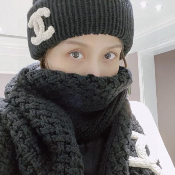 réplica,joyas,joyería,1:1,replica,fake,lujo,barato Chanel nuevo conjunto de gorro y bufanda.