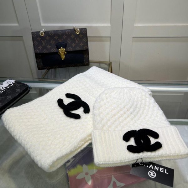 réplica,joyas,joyería,1:1,replica,fake,lujo,barato Chanel nuevo conjunto de gorro y bufanda.