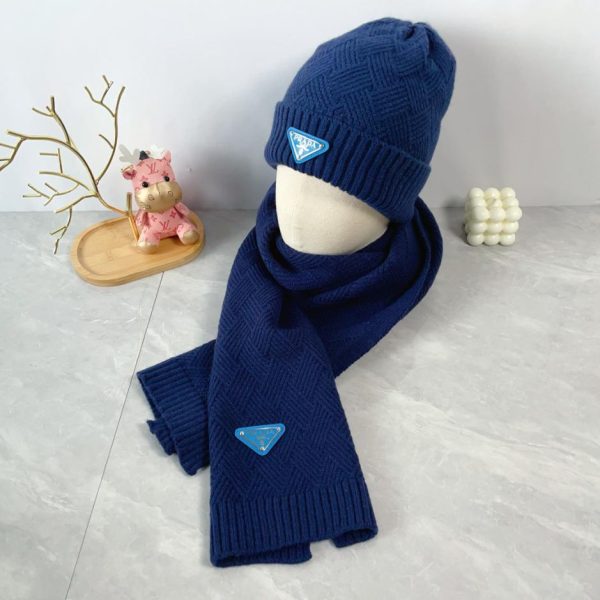 réplica,joyas,joyería,1:1,replica,fake,lujo,barato Gorro Prada de lana de dos piezas