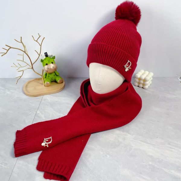 réplica,joyas,joyería,1:1,replica,fake,lujo,barato Gorro Dior de dos piezas de lana