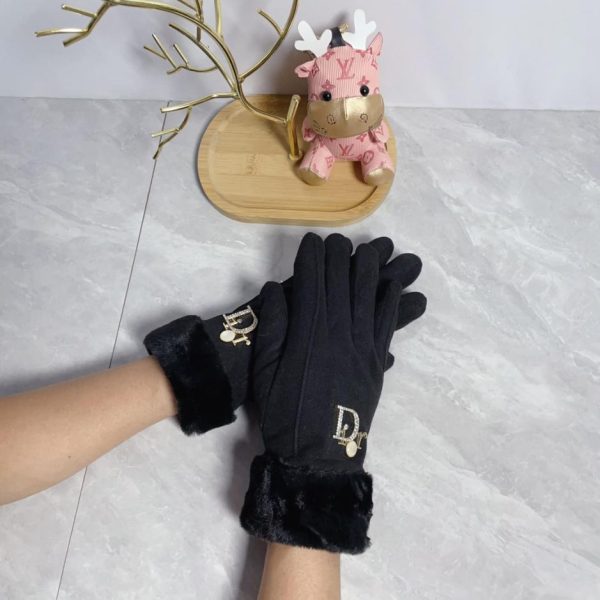 réplica,joyas,joyería,1:1,replica,fake,lujo,barato Dior 2024 guantes de lana de pelo de conejo perezoso otoño e invierno