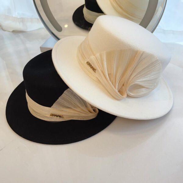 réplica,joyas,joyería,1:1,replica,fake,lujo,barato CHANEL nuevo gorro plano de lana de otoño e invierno «negro»