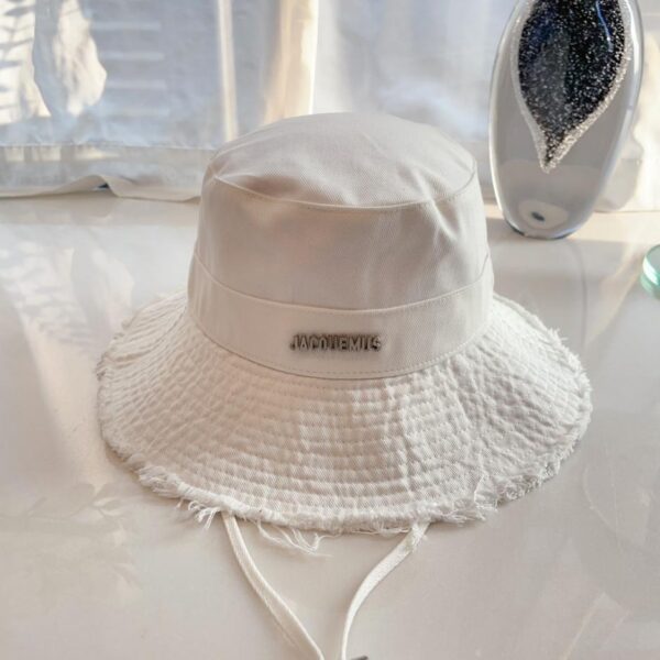 réplica,joyas,joyería,1:1,replica,fake,lujo,barato Jacquemus sombrero de pescador con cordón y borde sin rematar
