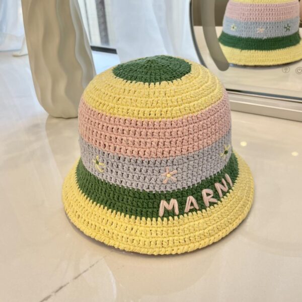 réplica,joyas,joyería,1:1,replica,fake,lujo,barato Gorro de pescador de lana tejido a mano MARNI