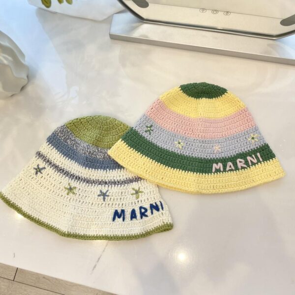 réplica,joyas,joyería,1:1,replica,fake,lujo,barato Gorro de pescador de lana tejido a mano MARNI