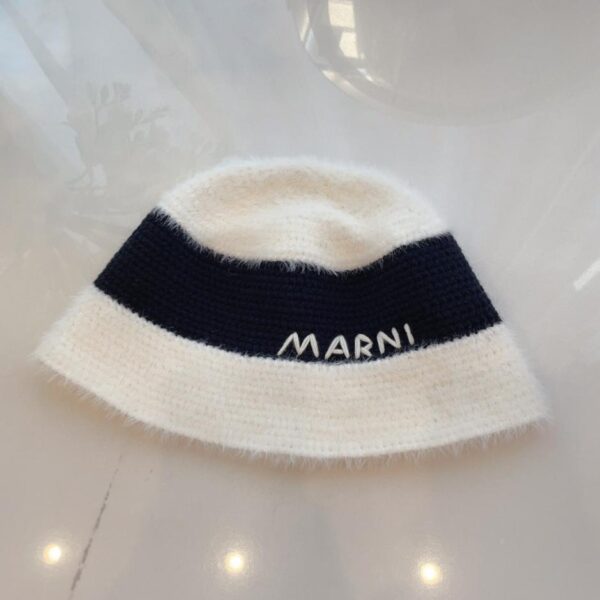 réplica,joyas,joyería,1:1,replica,fake,lujo,barato El nuevo gorro de pescador de punto en colores en contraste de MARNI