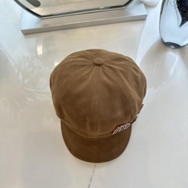 réplica,joyas,joyería,1:1,replica,fake,lujo,barato MiuMiu nuevo sombrero octogonal de gamuza de otoño e invierno.