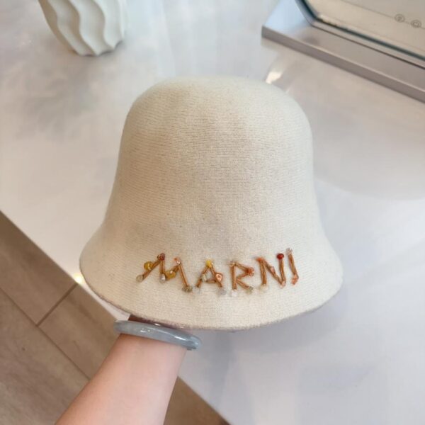 réplica,joyas,joyería,1:1,replica,fake,lujo,barato Marni nuevo sombrero de pescador de lana de doble cara de otoño e invierno 100% lana