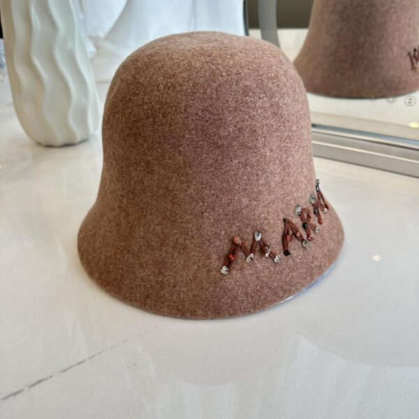 réplica,joyas,joyería,1:1,replica,fake,lujo,barato Marni nuevo sombrero de pescador de lana de doble cara de otoño e invierno 100% lana