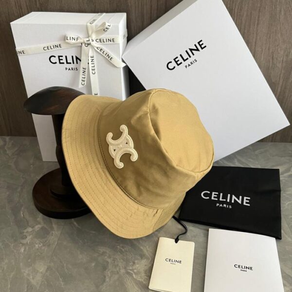 réplica,joyas,joyería,1:1,replica,fake,lujo,barato Gorro de pescador Celine bordado con logo Arco de Triunfo