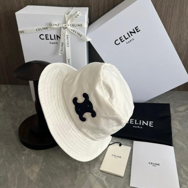 réplica,joyas,joyería,1:1,replica,fake,lujo,barato Gorro de pescador Celine bordado con logo Arco de Triunfo