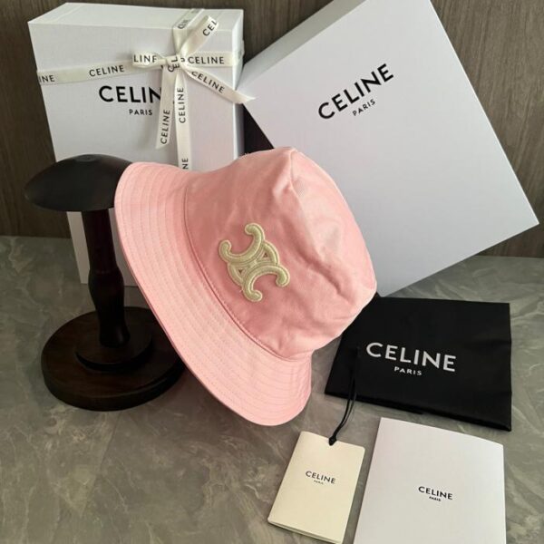 réplica,joyas,joyería,1:1,replica,fake,lujo,barato Gorro de pescador Celine bordado con logo Arco de Triunfo