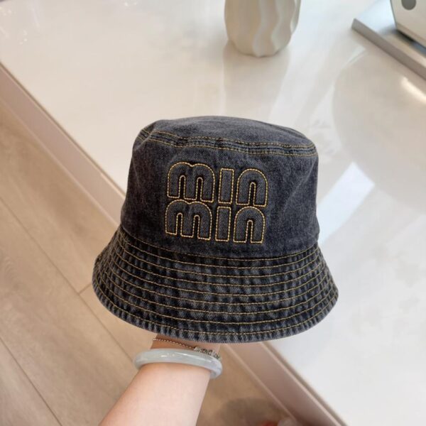 réplica,joyas,joyería,1:1,replica,fake,lujo,barato Min nuevo sombrero de pescador bordado en mezclilla