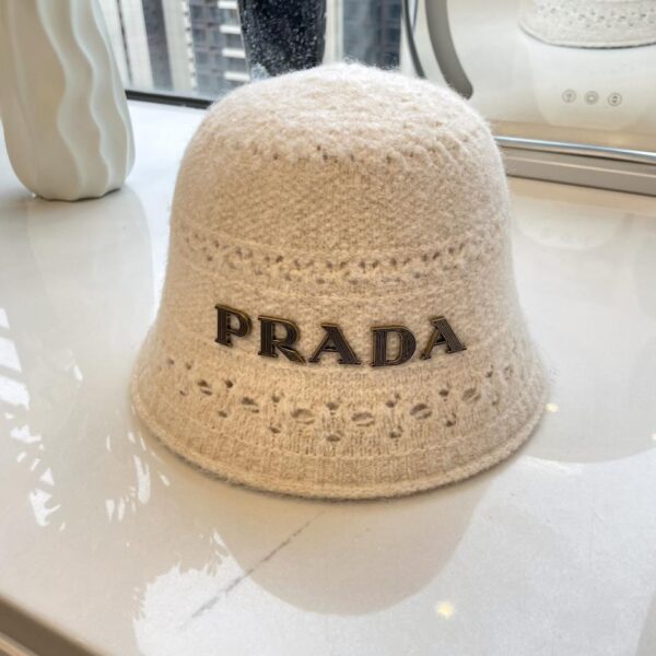 réplica,joyas,joyería,1:1,replica,fake,lujo,barato Prada nuevo sombrero de pescador de punto de doble capa