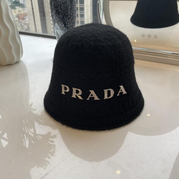 réplica,joyas,joyería,1:1,replica,fake,lujo,barato Prada nuevo sombrero de pescador de punto de doble capa