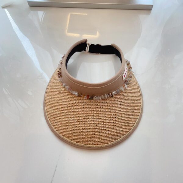 réplica,joyas,joyería,1:1,replica,fake,lujo,barato MARNI nuevo sombrero de verano de rafia con gancho de mano