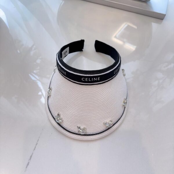 réplica,joyas,joyería,1:1,replica,fake,lujo,barato Celine nuevo sombrero de copa vacío decorado con diamantes de imitación