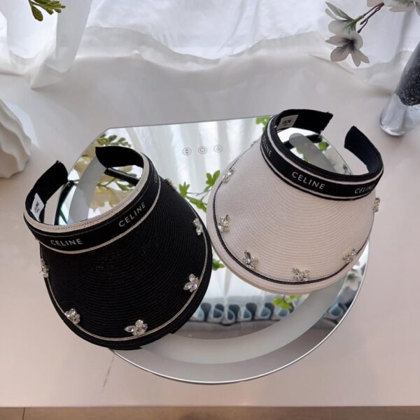 réplica,joyas,joyería,1:1,replica,fake,lujo,barato Celine nuevo sombrero de copa vacío decorado con diamantes de imitación