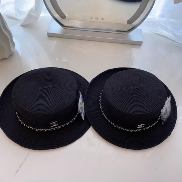 réplica,joyas,joyería,1:1,replica,fake,lujo,barato Chanel nuevo sombrero de copa plano de verano 24