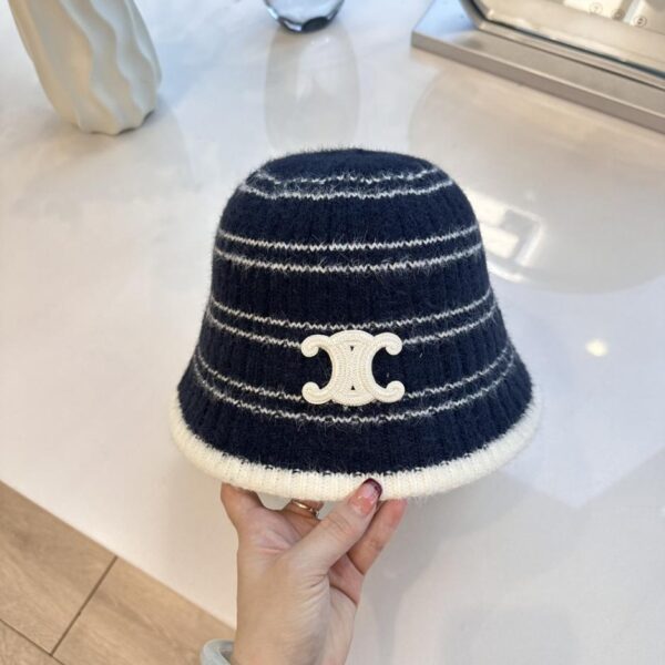 réplica,joyas,joyería,1:1,replica,fake,lujo,barato CELINE nuevo otoño e invierno sombrero de pescador tejido sombrero de pescador logo bordado Arco de Triunfo