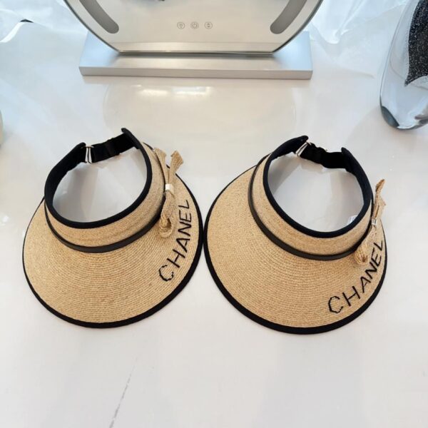 réplica,joyas,joyería,1:1,replica,fake,lujo,barato Sombrero de copa vacío de rafia de verano CHANEL